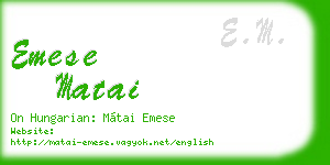 emese matai business card
